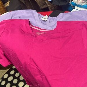Pink and Purple Scrub Tops 4x